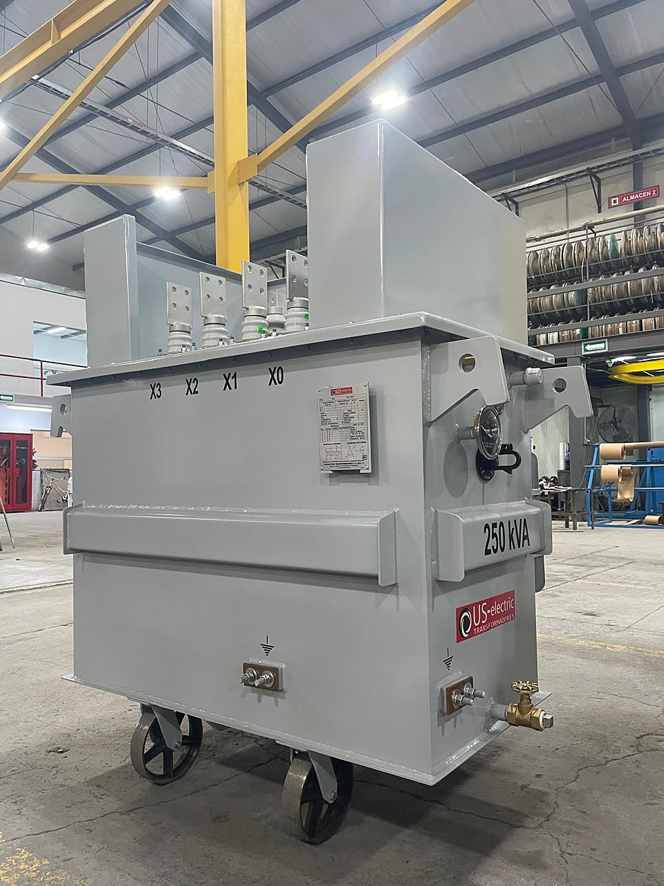 Transformador portátil 250 kVA sobre ruedas